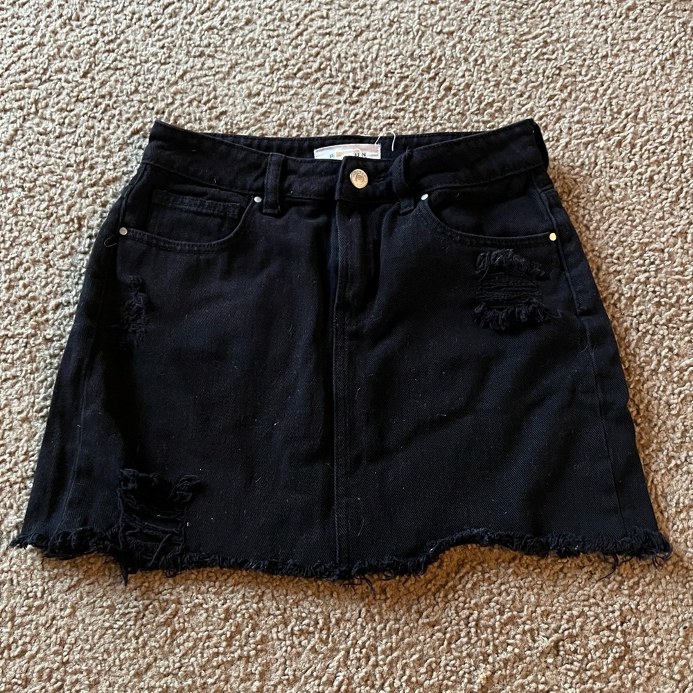 Pacsun black jean skirt